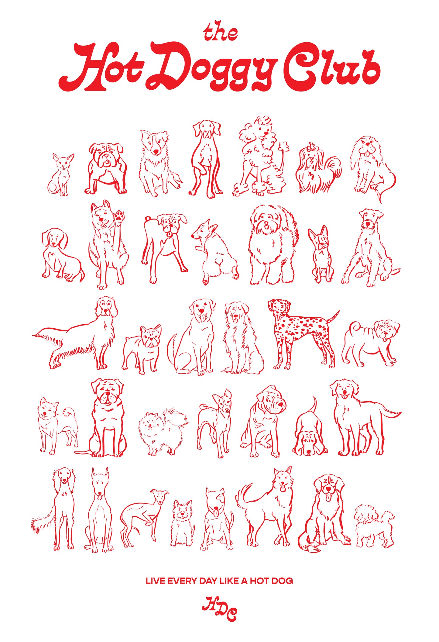 The Hot Doggy Club Print