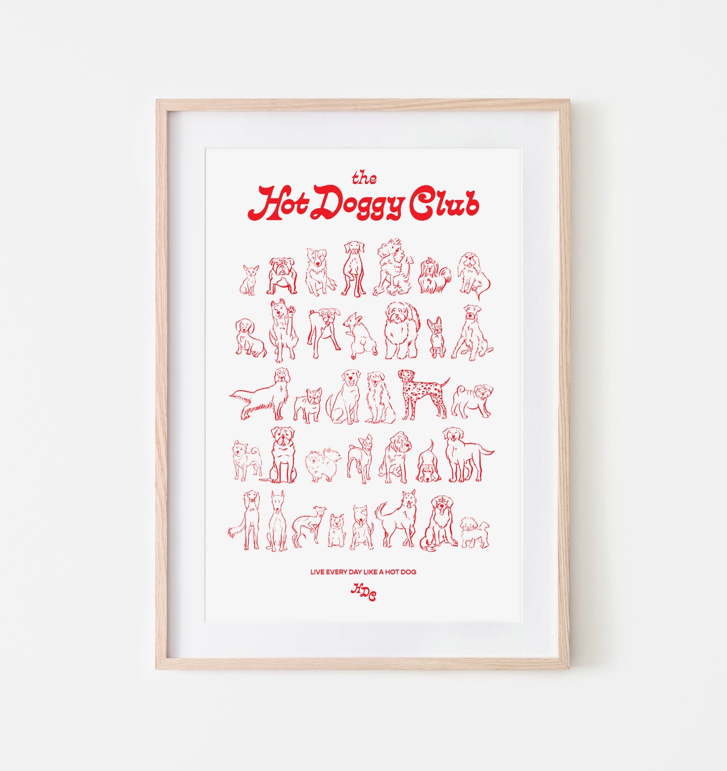 The Hot Doggy Club Print